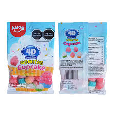 Amos Wholesale Custom Halal Colorful Mixed Fruit Flavour Gummy Cupcake in  Gummy Candies