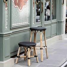 Tresenhocker Marais Rattan Schwarz Franzosische Mobel Hocker Tresen