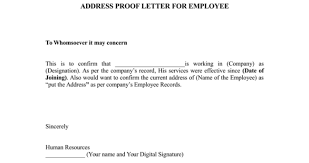 Address Proof Format For Bank Payment Proof 2020