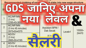 gds new level salary in 7th pay gds pay fixation in revised pay scale know your new level