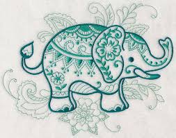 Machine Embroidery Designs At Embroidery Library Mehndi Elephant Embroidery Patterns Machine Embroidery Machine Embroidery Designs