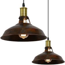 Bathroom pendant lights are an extremely important part of what makes a bathroom look so good. Fuloon Retro Industrial Pendant Light Black Rust Silver Mental Shape Old Factory Style With Antique Finish 2 Set Rust Shape Buy Online In United Arab Emirates At Desertcart Ae Productid 51718571
