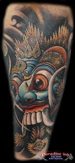 Canggu tattoo studio specialize in international, modern tattoo as well as bali ethnic tattoos. Rangda Mask Ide Tato Tato Lengan Desain Tato