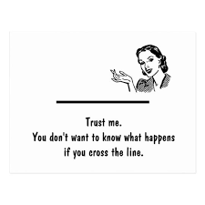 Crossing The Line Postcard With Retro Woman Zazzle Com Lines Quotes Work Quotes Postcard