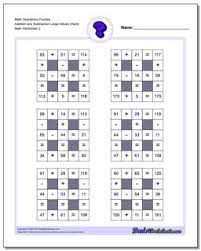 There are versions of these logic puzzles with missing numbers, as well as with missing operations. Number Grid Puzzles Addition And Subtraction Logic Puzzles With Missing Values And Operations Large