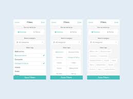 Filters Web App Design Mobile App Design Inspiration Filters