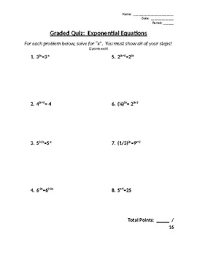 With the above information, you're ready to try solving for an exponent in an equation. Exponents And Logarithms Worksheet