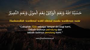 Hasbunallah Wanikmal Wakil Nikmal Maula Wanikman Nasir Freedomsiana