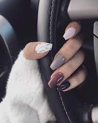 Tried To Switch It Up From My Usual Plain Solid One Colored Nails To Just Plain Solid Different Colored Nails Plain Nails Short Acrylic Nails Perfect Nails
