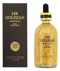 24k Goldzan Ampoule 99 9 Pure Gold 100ml 100 Bottles Pure Products Pure Gold Skin Serum
