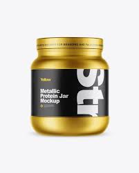 Matte Metallic Protein Jar Mockup In Jar Mockups On Yellow Images Object Mockups In 2020 Mockup Free Psd Mockup Psd Free Logo Mockup Psd