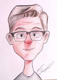 After this, draw horizontal lines across the face to use as guides for the eyes, eyebrows, nose, and mouth. Cartoon Self Portrait By Anthonyparenti On Deviantart