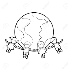Holding hands around the world drawing. Kinderhandchenhalten Auf Der Ganzen Welt Vektorillustrationsdesign Lizenzfrei Nutzbare Vektorgrafiken Clip Arts Illustrationen Image 84668482