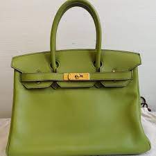 Anise, sweet cumin, es : Hermes Birkin 30 Vert Anis Swift Gold Hardware L Vendome Monte Carlo