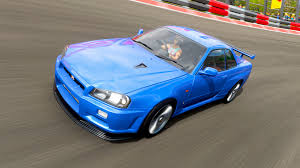 To celebrate the Nissan Skyline R34 GT-R becoming legal to import to  America, I did a victory cruise. : rForzaHorizon