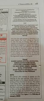 The latest in reports on business, real estate, investments, technology and entrepreneurship get reports and updates from cytonn investments about trends in the market and industries. Investor Sues To Liquidate Cytonn Over Sh 14 2 Million Unpaid Investment