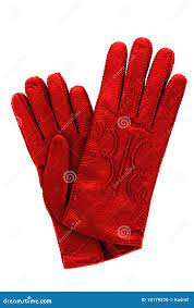 Red Glothes Islolated on White Stock Photo - Image of gloves, luxury:  13179220