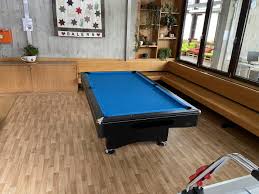 The pool table lights' height should typically be around 40 above the table, but no higher than 70. Pool Table At The High School Salern Recosport Gmbh Professionelle Sportartikel Fur Indoor Und Outdoor Sports