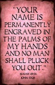 I Have Carved You In The Palm Of My Hand Pin On Bible Verses