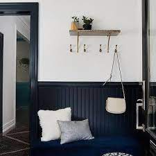Chair rail moldings add elegance and are an easy diy project. White Subway Tiles With Black Chair Rail Design Ideas
