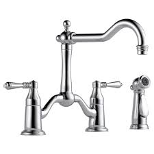By definition bridge kitchen faucets are faucets in which levers and the faucet itself are connected and branch off of one part. Bridge Faucet Kitchen Faucets Stellar Hardware And Bath
