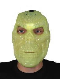 Costume da uomo con scheletro e cravatta con stampa di skelton + cappello  con cappuccio e maschera bagliore scuro