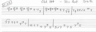 Old Hat Jon Pardi Guitar Solo Tab Standard Tuning Guitar Solo Jon Pardi Guitar Tabs