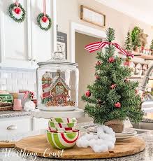 Added A Little Christmas Cheer To My Kitchen Just In Time For My Turn At The Holiday Home Farmhouse Christmas Kitchen Christmas Kitchen Decor Christmas Kitchen