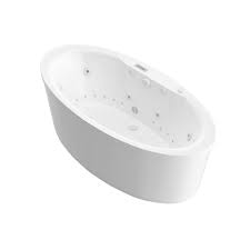 A wide variety of home depot tubs options are available to you, such as modern. Universal Tubs Sunstone Diamond Series 5 7 Ft Acrylic Center Drain Flatbottom Whirlpool And Air Freestanding Bathtub In White Hd3468sdx The Home Depot