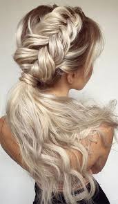 Ombré jumbo braid ponytail (easy). 39 The Most Romantic Wedding Hair Dos To Get An Elegant Look Jumbo Braid Ponytail