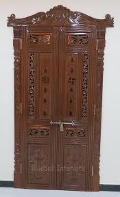A Heavily Carved Teak Wood Pooja Door Pooja Room Door Design Wooden Main Door Design Door Design Wood