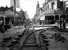 Tramlines Being Laid Along High Street In F Yeah History Western Australia Travel Western Australia Australia Travel