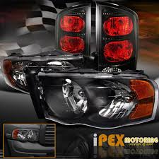 2002 2005 Dodge Ram 1500 2500 3500 Black Headlight Black Smoke Tail Light Bulb Dodge Ram 1500 Dodge Ram Dodge Ram 1500 Accessories