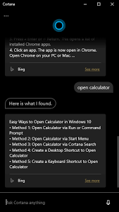 The majority of my windows apps, like calculator, calendar, camera, microsoft store, etc, will not open. Cortana Search Is Not Opening Apps Just Showing The Way To Open