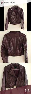 H M Burgundy Faux Leather Jacket Burgundy Faux Leather Jacket Leather Jacket Faux Leather Jackets