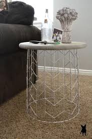 Diy Side Table Create With Two Easy To Find Items Seelindsay Diy End Tables Diy Side Table Cheap End Tables