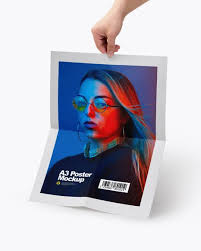 Attribution is required for free items. A3 Postrer In A Hand Mockup In Stationery Mockups On Yellow Images Object Mockups Mockup Mockup Free Psd Free Packaging Mockup