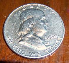 Collectable Coin Ben Franklin 1954 Half Dollar By Sierrastreasure 25 00 Coin Collecting Old Coins Mint Coins