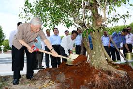 Trồng cây, trồng rừng đã góp phần quan trọng trong việc chủ động phòng, chống thiên tai, điều hòa khí hậu, cải thiện môi trường sinh thái, làm đẹp thêm cảnh quan thiên ảnh: Tá»•ng Bi ThÆ° Nguyá»…n Phu Trá»ng ThÄƒm Va Lam Viá»‡c Táº¡i Ca Mau
