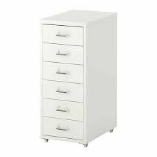 The ikea alex drawer unit features five storage compartments ideal for storage of paperwork, general households, and items of clothing in a kids' room, craft room, and home office. Ikea Helmer Metal Cabinet A4 Paper Size Home Office 6 Drawers Unit On Castor For Sale Online Ebay