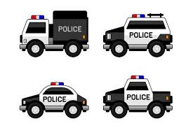 Black And White Police Car Designs Police Car Set Police Cars Police Birthday Police