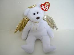 Ty Beanie Babies Halo Ii Dob January 14 2000 White Bear With Gold Wings Halo Ebay