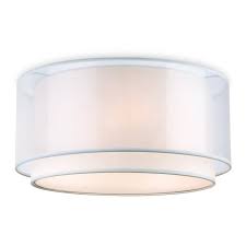 Chicago Semi Flush Cream Ceiling Light With Outer Shade Ceiling Lights Ceiling Light Shades Drum Shade