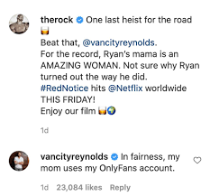Ryan Reynolds Jokes That Mom Uses His OnlyFans Account