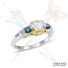 Custom Final Fantasy X Engagement Ring For Keira And Craig Based On Tidus S Brotherhood Sword And Yuna Fantasy Ring Jewelry Fantasy Wedding Rings Fantasy Ring
