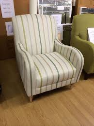 New M S Maiko Chair Armchair Cream Green Sage Stripe Fabric Furniture Chairs Armchairs Armchair