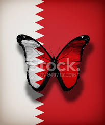 علم البحرين‎) consists of a white band on the left, separated from a red area on the right by five triangles that serve as a serrated line. Bahrejn Flag Babochka Izolirovannye Na Fone Flaga Stokovye Fotografii Freeimages Com