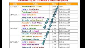 Perhatian dan panduan buat pelajar berikut adalah jadual peperiksaan spm 2017 (sijil pelajaran malaysia) yang dikongsikan selepas. T20 World Cup 2017 Schedule Time Table Blind Hd Youtube