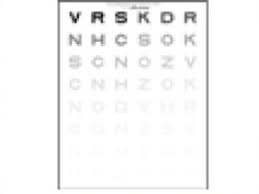 pelli robson sloan letter contrast chart from precision