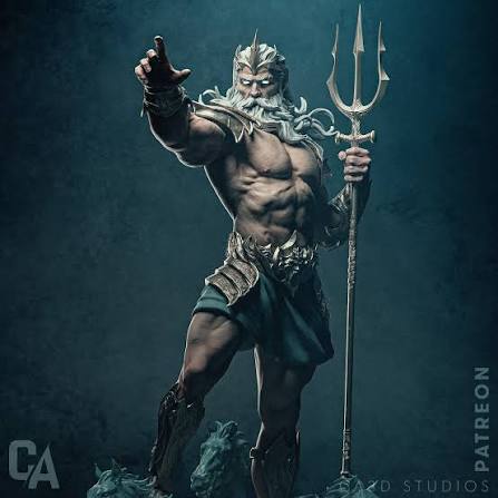 Poseidon: God of the Sea Sculpted by @serghaz #statue #greek #poseidon
